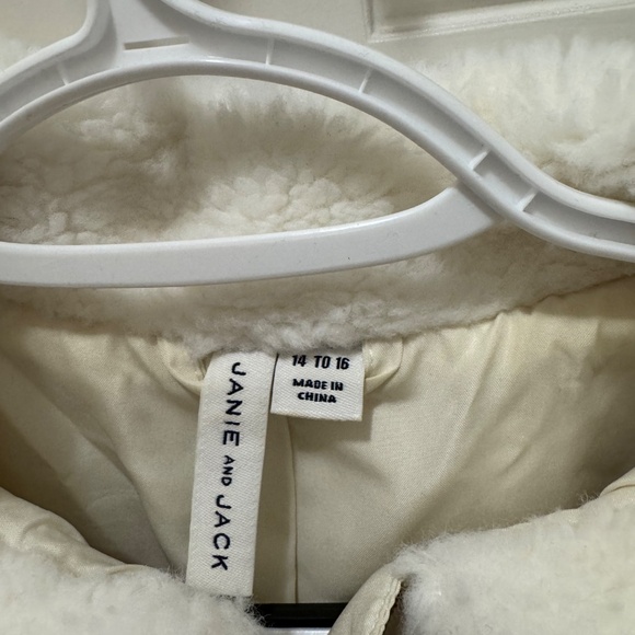 JANIE AND JACK GIRLS SHERPA CROPPED JACKET SIZE 14-16, XL - Picture 4 of 4